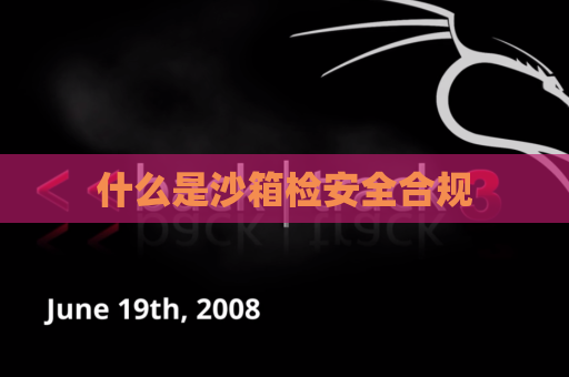 什么是沙箱检安全合规