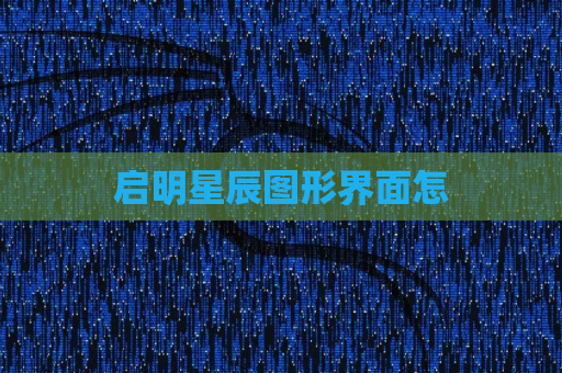 启明星辰图形界面怎