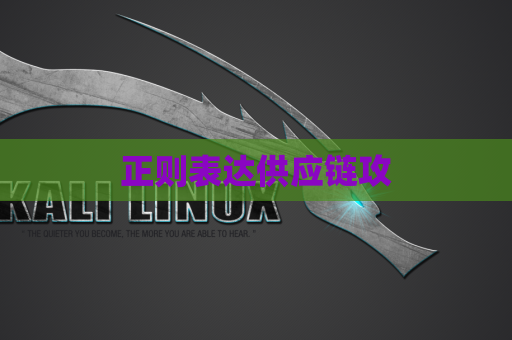 正则表达供应链攻