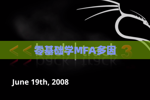 零基础学MFA多因