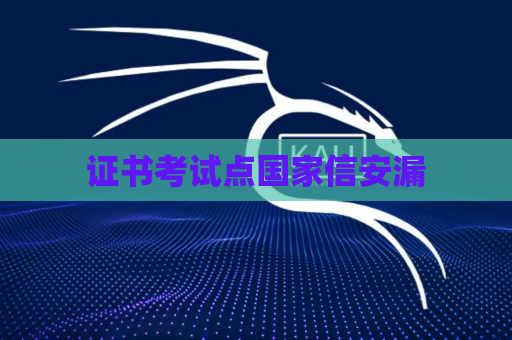 证书考试点国家信安漏