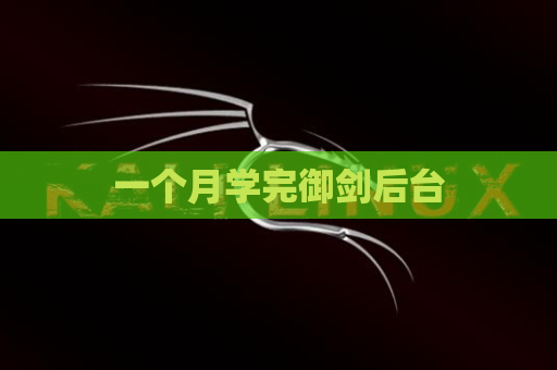 一个月学完御剑后台