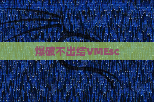 爆破不出结VMEsc