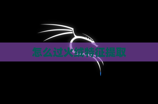 怎么过火绒特征提取