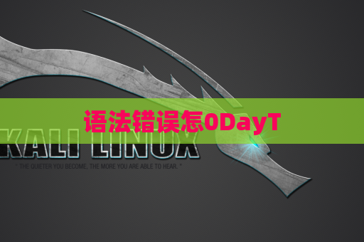 语法错误怎0DayT